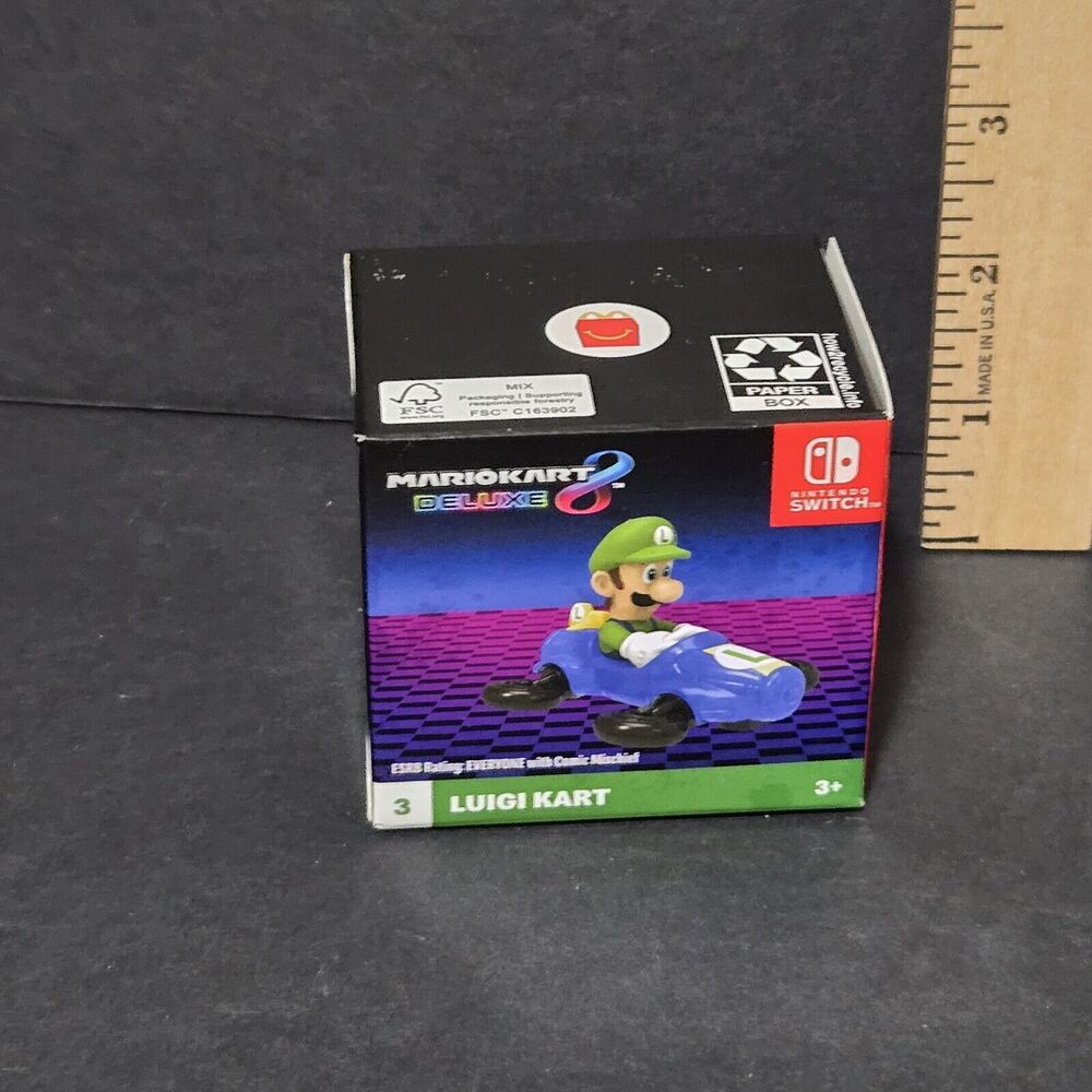 McDonald’s Happy Meal 2024 Mario Kart Deluxe #3 LUIGI KART NEW